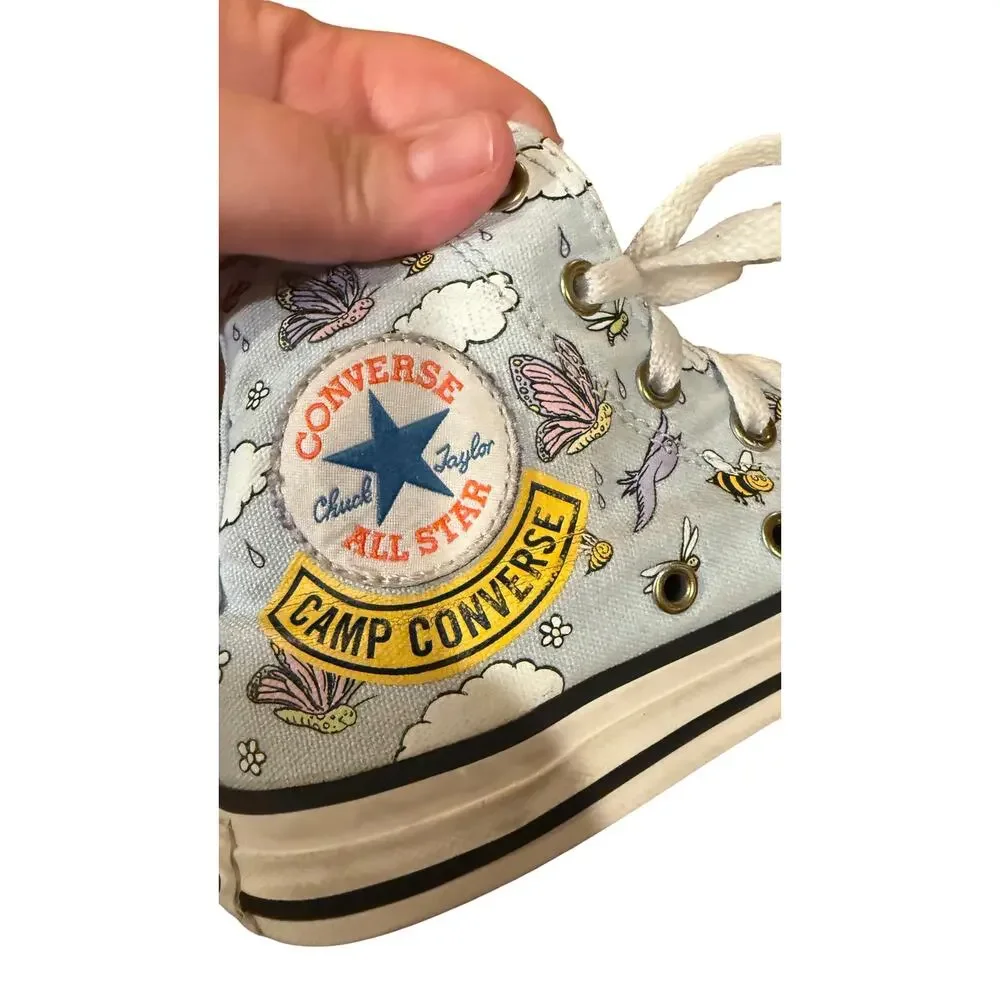 Converse Chuck Taylor All Star Camp Converse Rainbow High Top Sneakers Size 1